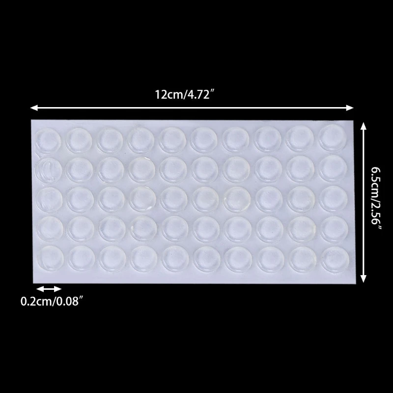 

50Pcs Door Stops Stopper Silicone Cabinet Self Adhesive Bumper Damper Buffer Pad 652A