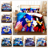 popular switch game duvet cover set eu single double king us twin full queen size sonic bedclothes piece bedding set sheet quilt