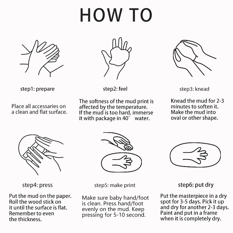 Набор для фотосъемки новорожденных и маленьких ног с ручной печатью набор фото