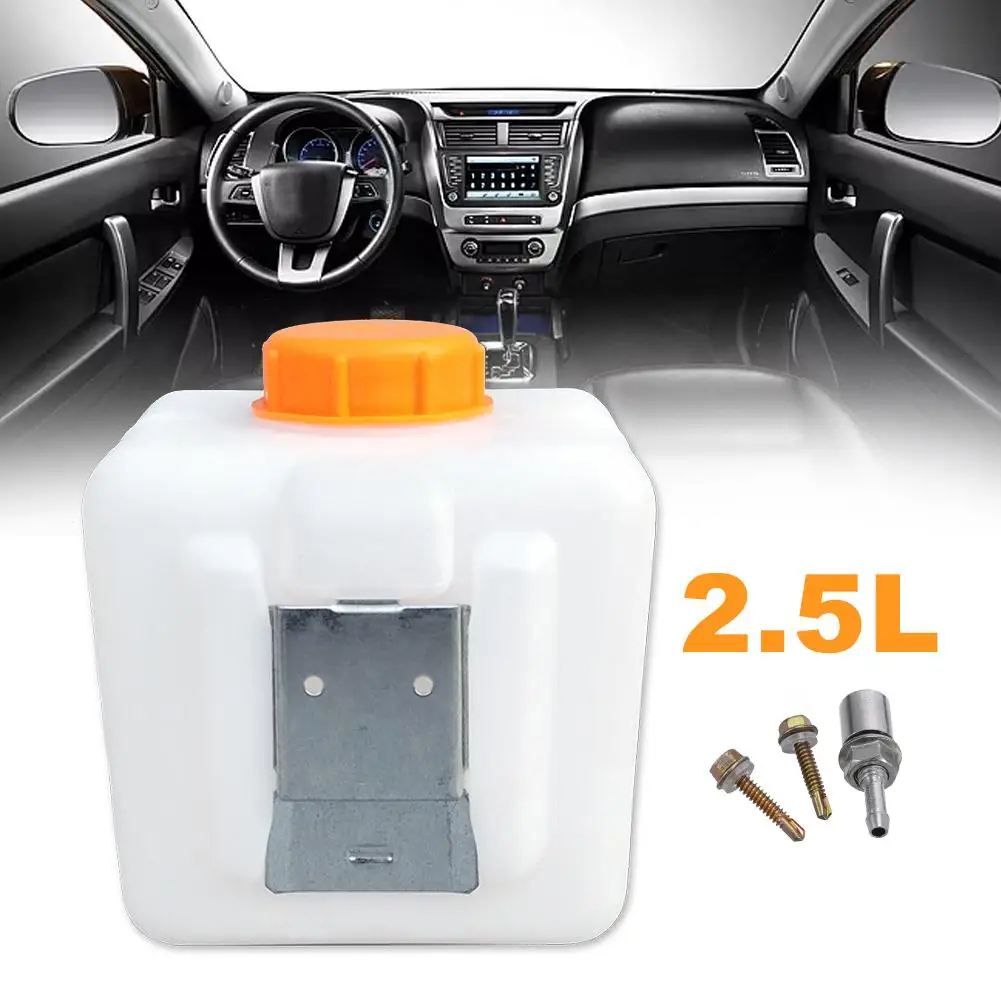 

2.5L Plastic Parking Heater Fuel Tank With Oil Nozzle Adapter Metal Panel Screws Set For Webasto Eberspacher Car Truck Boat