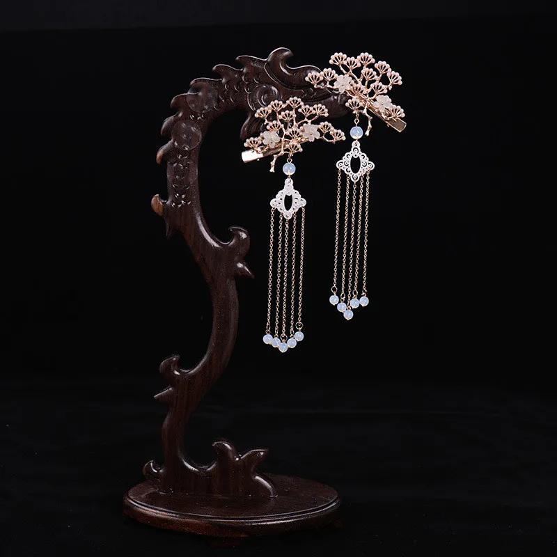 Классический китайский стиль жемчужные длинные кисточки заколки для волос