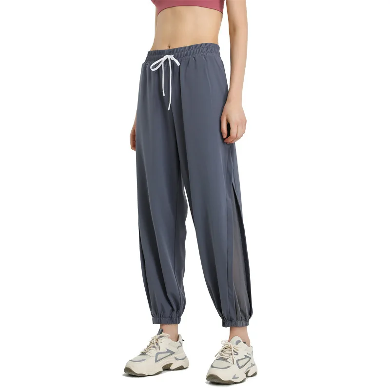 

High Waist Squatproof Fitness Workout Yoga Pants Jogger Running Sweatpants With Pocket Drawstring Relaxed Fit Tapered Pants