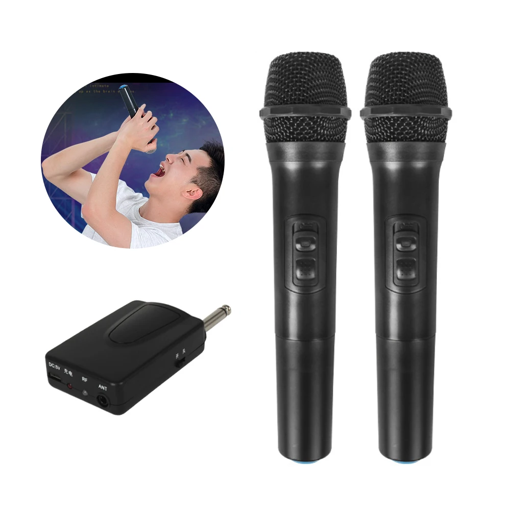 Универсальный УКВ беспроводной ручной микрофон с приемником/антенной для