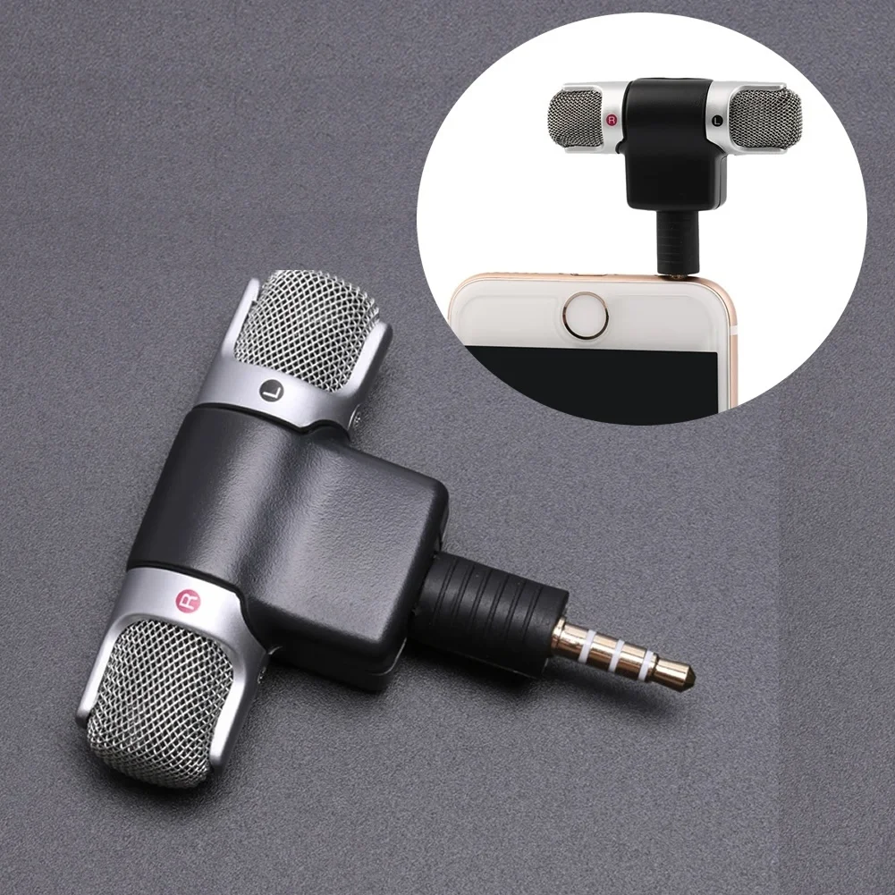 

Mini 3.5mm Jack Microphone Stereo Mic For Recording Mobile Phone Studio Interview Microphone For Smartphone