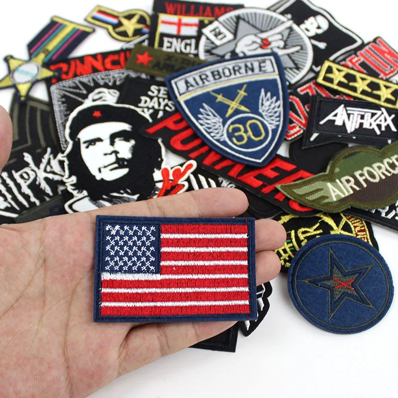 Нашивки с вышивкой на одежду 30 шт./лот мужские нашивки для джинсов курток