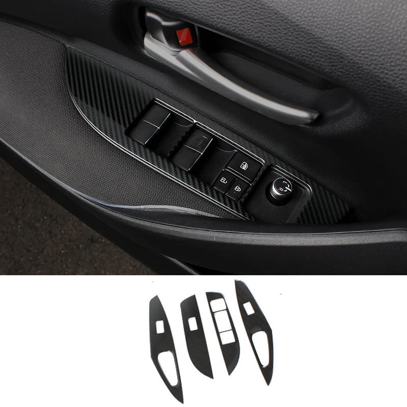 

Для Toyota Corolla E210 2019-2021 2022 2023 2024 нержавеющая панель переключателя окна автомобиля регулируемая крышка отделка наклейки полосы украшение