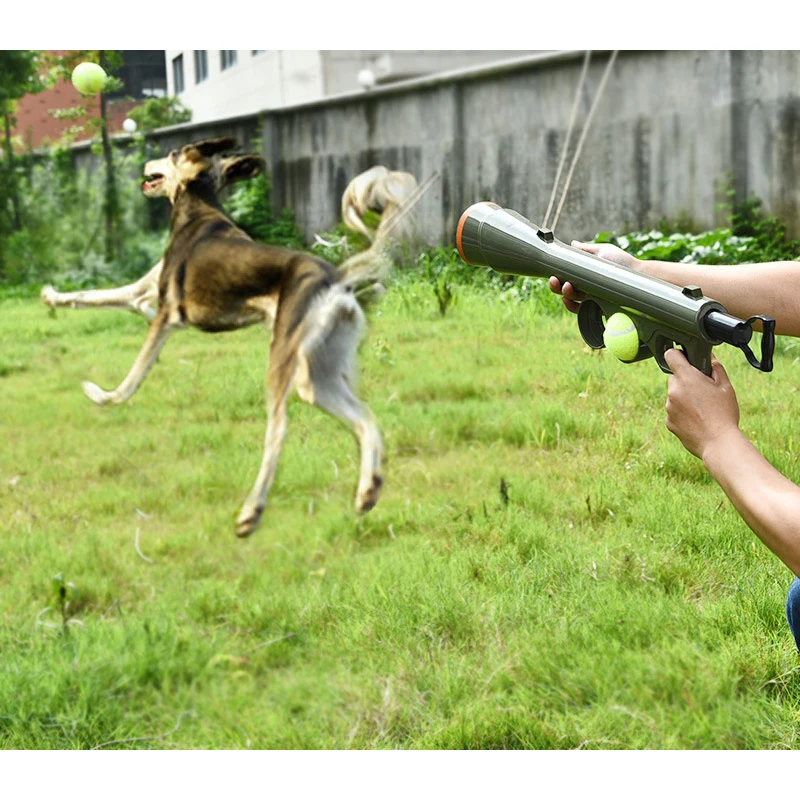 

Tennis Ball Launcher Gun Pet Dog Toy Ball Tennis Launcher Gun Remote Quick Sight Educational Training Toy