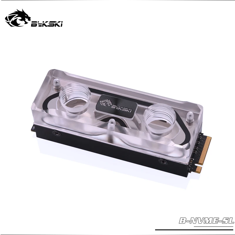 

Bykski SSD Water Block M.2 Solid State Disk Radiator Cooling Acrylic + Copper B-NVME-SL