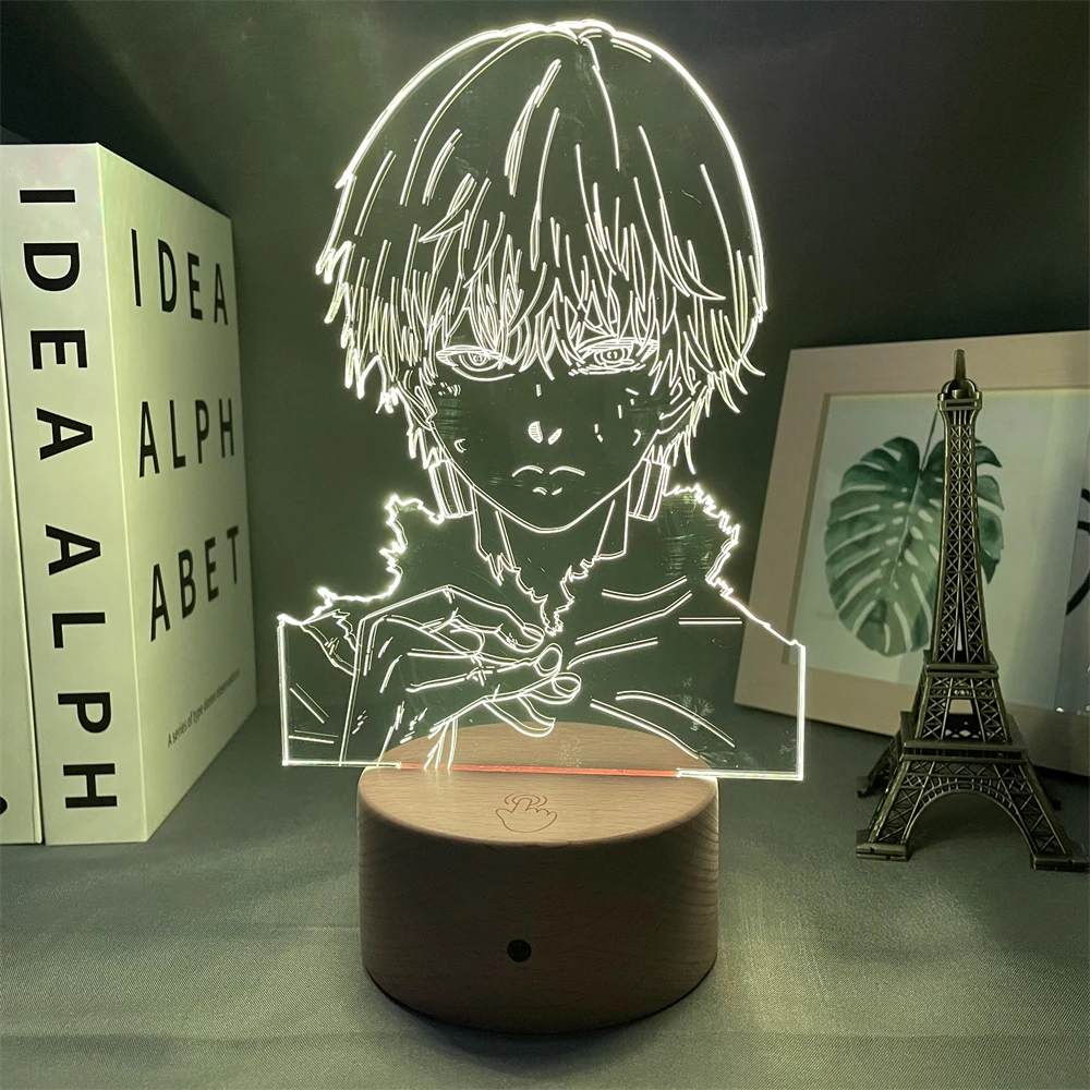 

Tokyo Ghoul Ken Kaneki 3d Lamp for Bedroom Decor Nightlight Cool Birthday Gift Acrylic Led Night Light Anime Tokyo Ghoul
