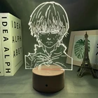 Токийский Гуль Кен канеки 3d лампа для спальни Декор Светильник крутой подарок на день рождения акриловый светодиодный ночсветильник аниме Токийский Гуль