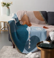 nordic style knitted blanket home decor cotton throws sofa cover for living room tablecloth tassel bedspread on the bed