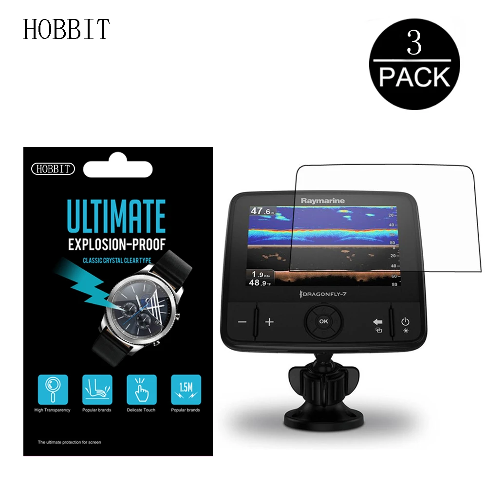 

3 шт. Противоударная нанопленка для Raymarine Dragonfly 7 GPS/4 GPS Защита экрана от царапин Водонепроницаемая HD ПЭТ пленка не стекло