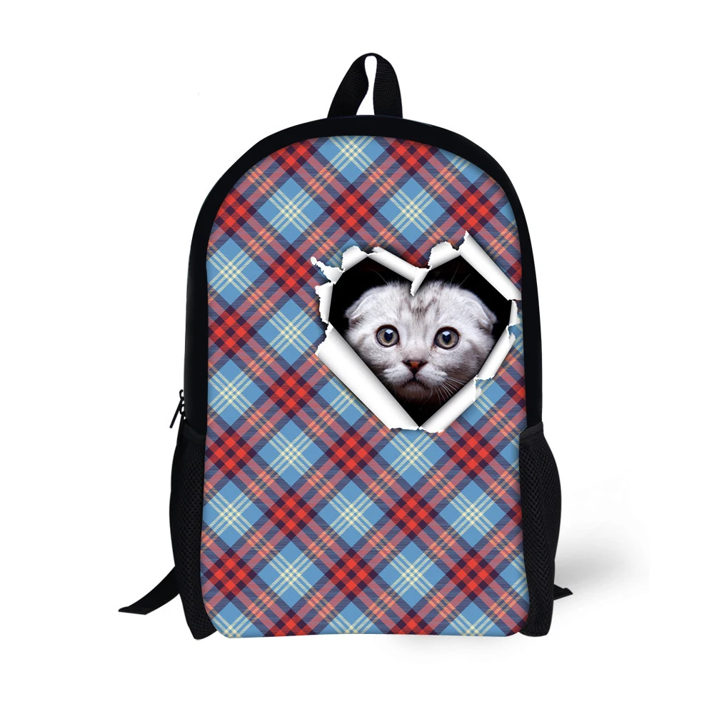 

Customized Hear Shaped Kitty Cat Funny School Bags Students Kawaii Lightweight Comfortable Schoolbags for Boys and Girls Bag