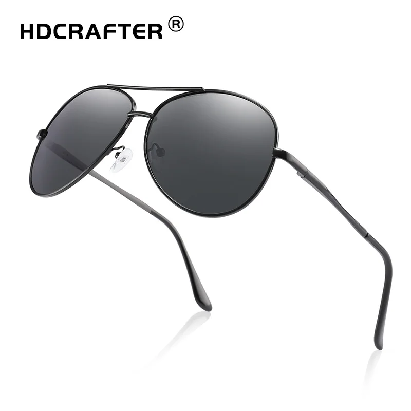 HDCRAFTER pilot Солнцезащитные очки мужские поляризованные uv400 Высокое качество Ретро винтажные мужские солнцезащитные очки поляризованные солнцезащитные очки для вождения для мужчин