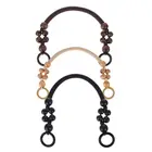 Веревочная сумка с деревянными бусинами, наплечный ремень с ручкой, для замены сумок сделай сам (цвет деревакофечерный)