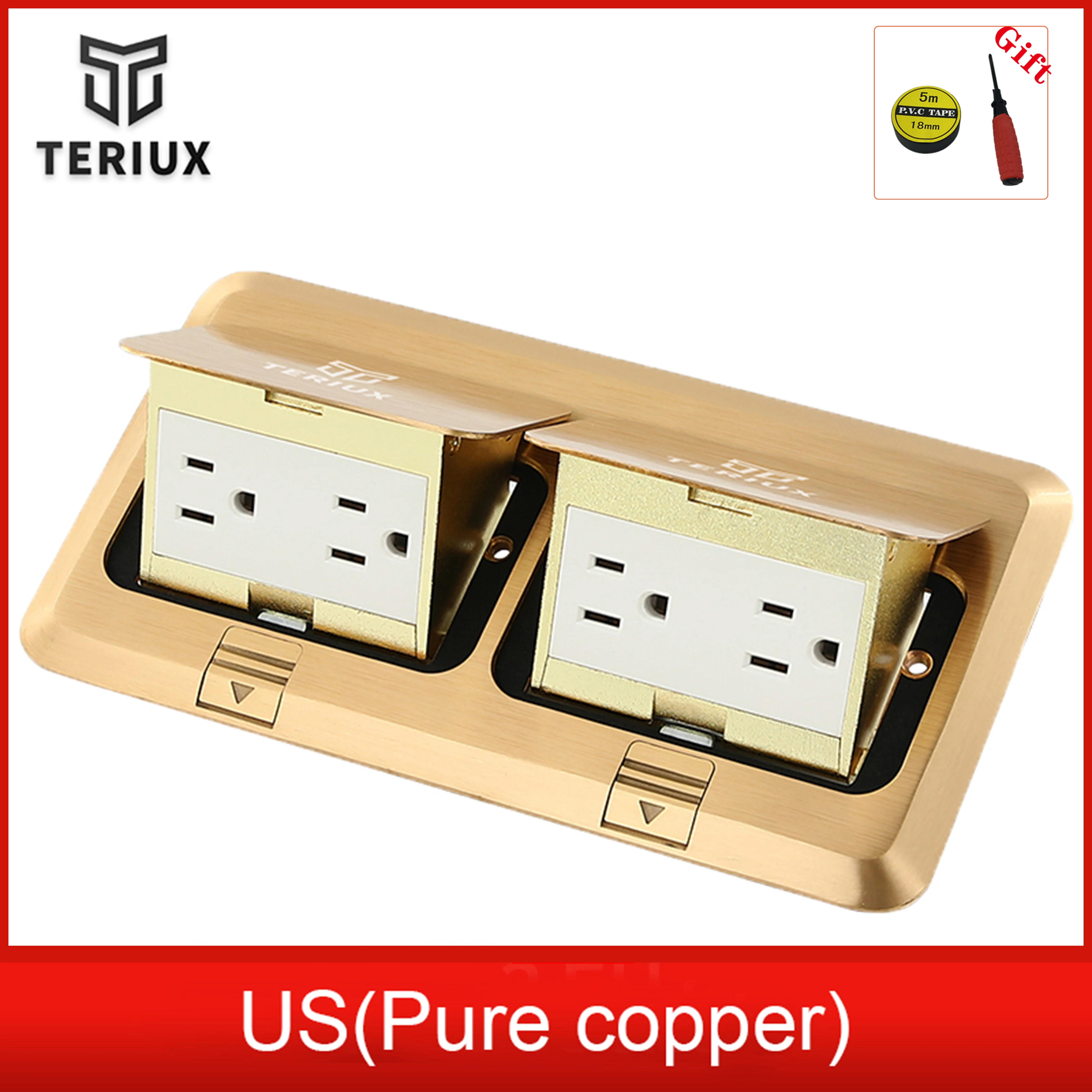 

Manufacturer multi plug floor socket box US UK electrical outlet recessed for office home