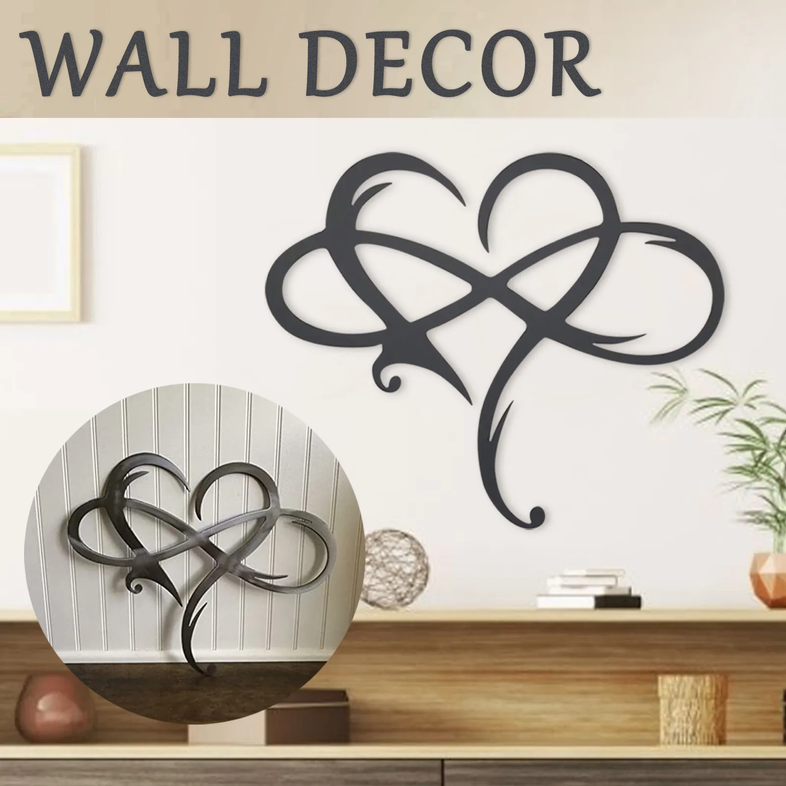 

Infinity Heart Steel Wall Decor Metal Wall Art Love Wall Sign For Home Wedding Decor Home Decor Home Decoration Accessories