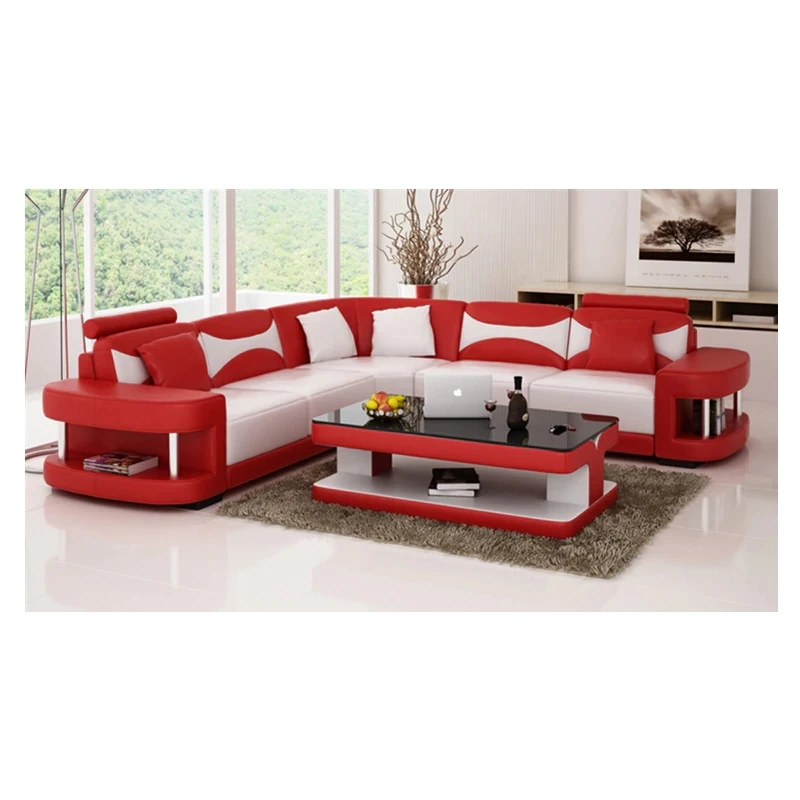 Оптовая Продажа Мебель для гостиной дешевый кожаный угловой диван набор|Диваны