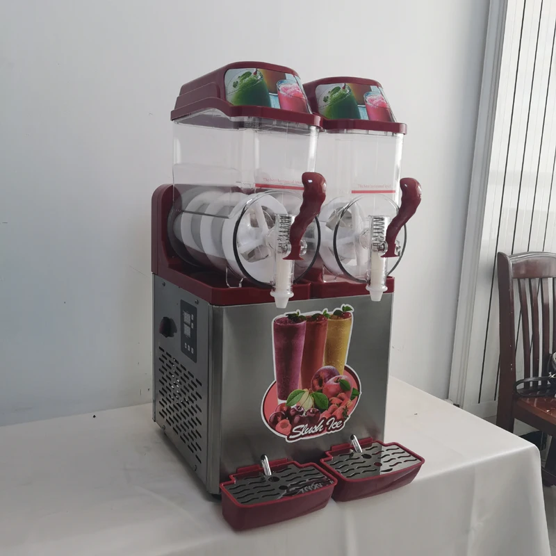 

Automatic Snow Melting Machine Two Cylinder Snow Mud Machines Smoothie Blending Juice Maker Commercial Cold Drink Maker