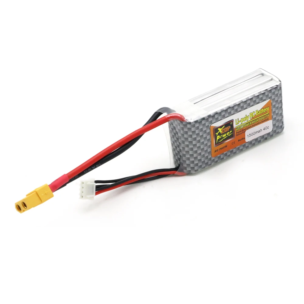 5 шт./лот аккумулятор ZOP power LiPo 11,1 V 1500Mah 3S 40C Max 60C XT60 штекер T разъем для радиоуправляемого квадрокоптера дрона вертолета автомобиля самолета