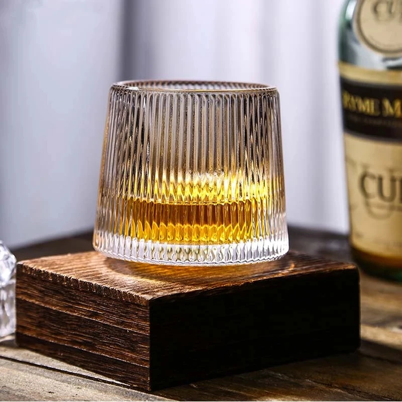 

Thickened Rotating Crystal Glass Spinning Whisky Glass Whiskey Tumblers Creative Personality Wine Tumbler Cup
