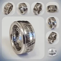 Винтажное кольцо с монетницей в стиле панк#1