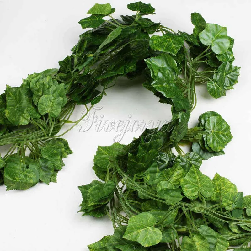 12 шт./лот искусственные листья винограда гирлянды цветы лианы свадебные