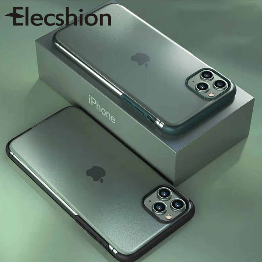 Elecshion Матовый Прозрачный чехол для телефона iPhone 11 Pro 7 8 Plus ультра тонкий X Xr Xs Max