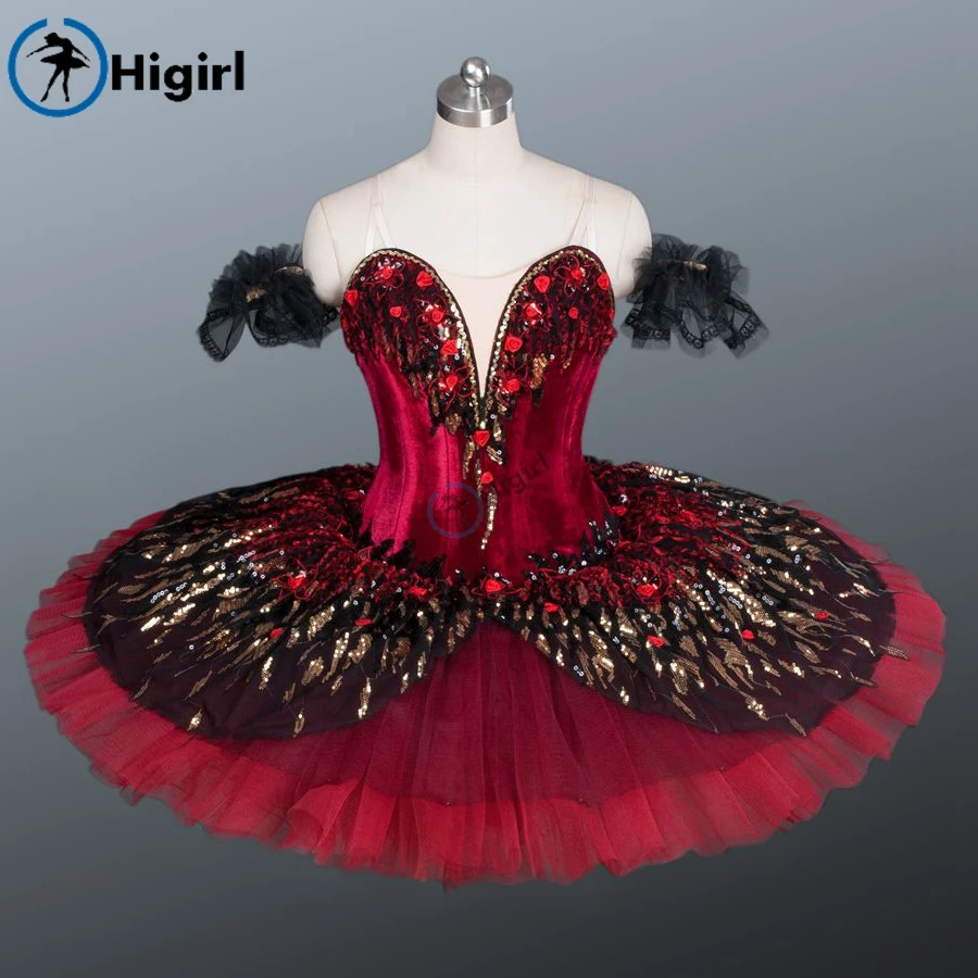 Балетные костюмы профессиональные красные черные BT9045A|swan lake|ballet tutu costumesblack swan lake |