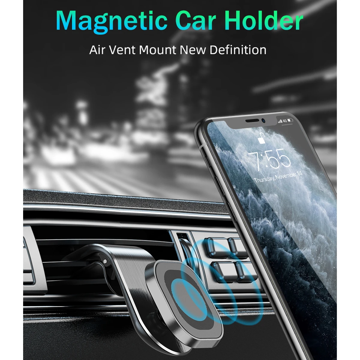 Автомобильный магнитный держатель для телефона 1 шт. мягкая силиконовая