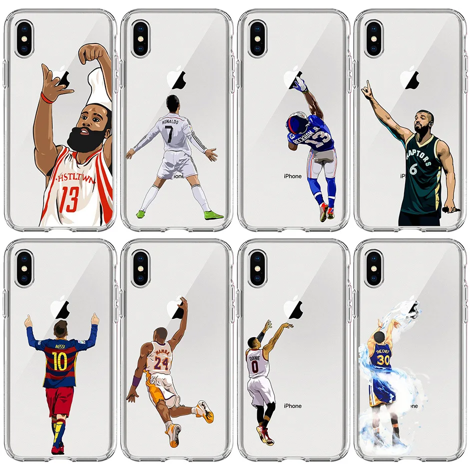 Силиконовый чехол с мультяшным Баскетбол Печатный Чехол для мобильного телефона