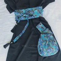 asian japanese kimono fashion tassel obi dress for women crane belt traditional ethnic asian yukata haori cummerbunds streetwear