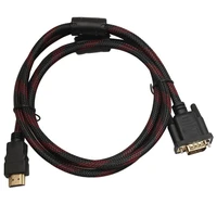 hdmi to vga data connector adapter converter cable male to male converter cable for monitor audio video cables 1 5m portable