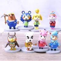 animal new horizons isabelle k k blathers resetti mabel reese cyrus takumi collection figures toys 8pcsset