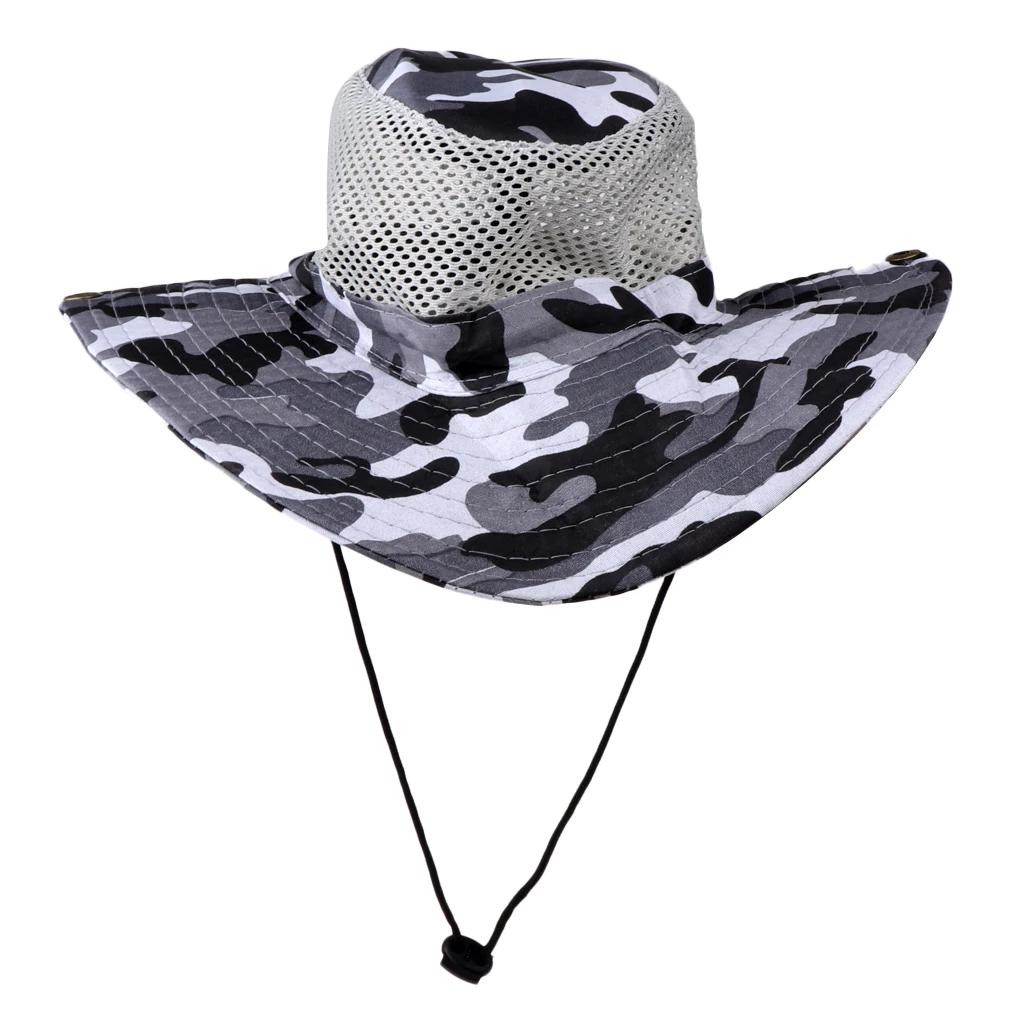Летняя сетчатая Кепка Boonie Safari String Hap для мужчин женщин рыбалки пляжа кемпинга