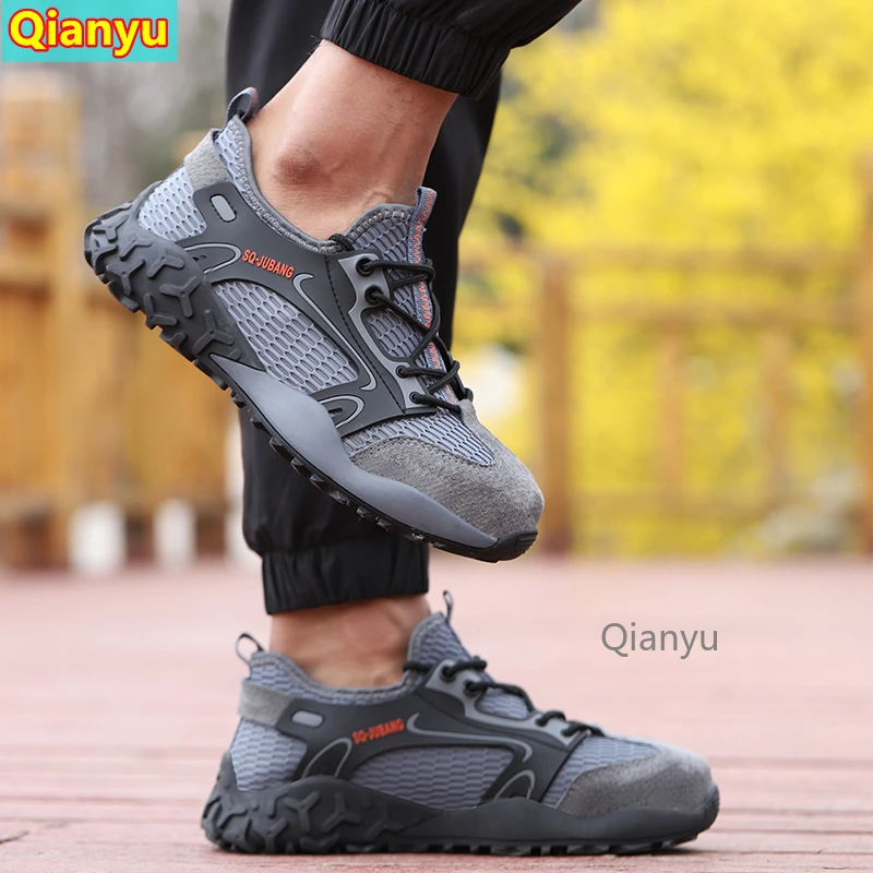 

2021 new safety boots men's steel-toed shoes safety shoes anti-piercing work shoes sports shoes breathable protective shoes