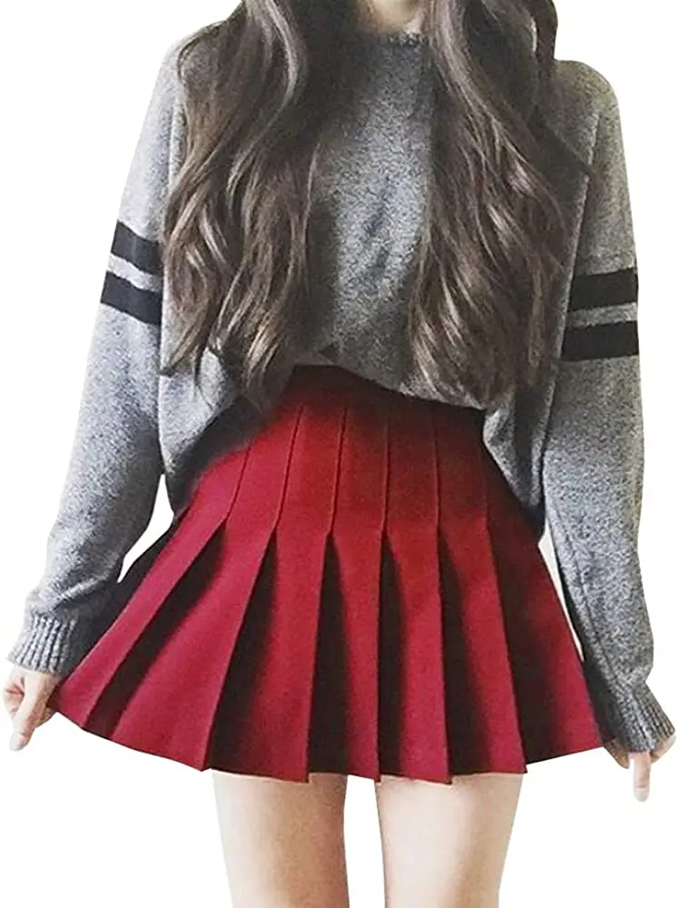 Летние женские юбки Женская Соблазнительная плиссированная мини юбка для