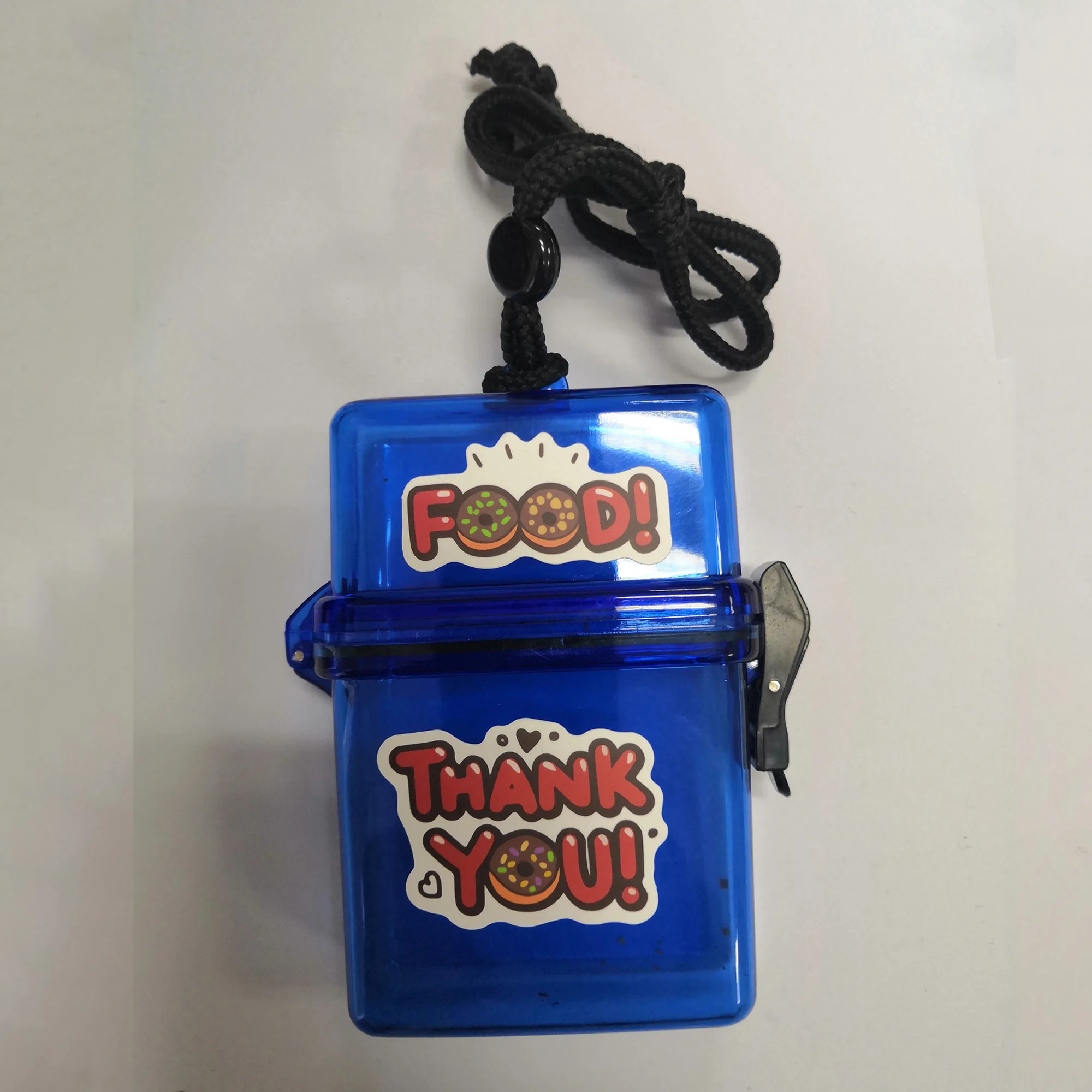 Blue food Вмещает 20 пачек многоцветный женский DIY мультфильм письмо портсигар чехол прозрачный Водонепроницаемый пляж магазин коробка креативный подарок - Цвет: Blue food