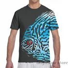 Футболка унисекс с принтом голубого цвета, с коротким рукавом