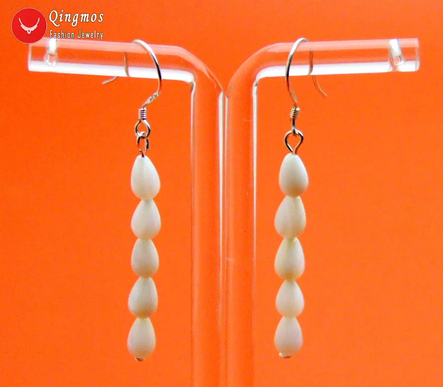 Женские серьги-подвески из серебра 925 пробы 4 х7 мм | Украшения и аксессуары