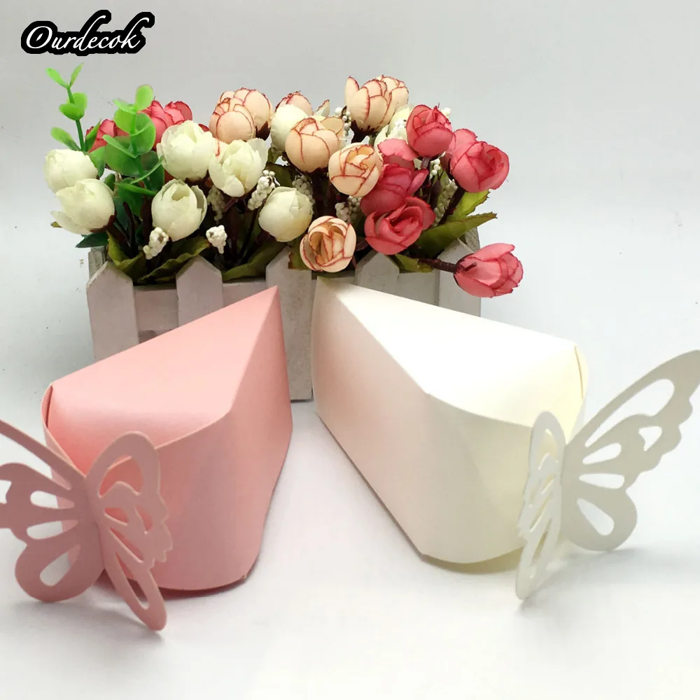 50 штук декупаж бабочка коробка для торта и конфет бумажные коробки шоколада