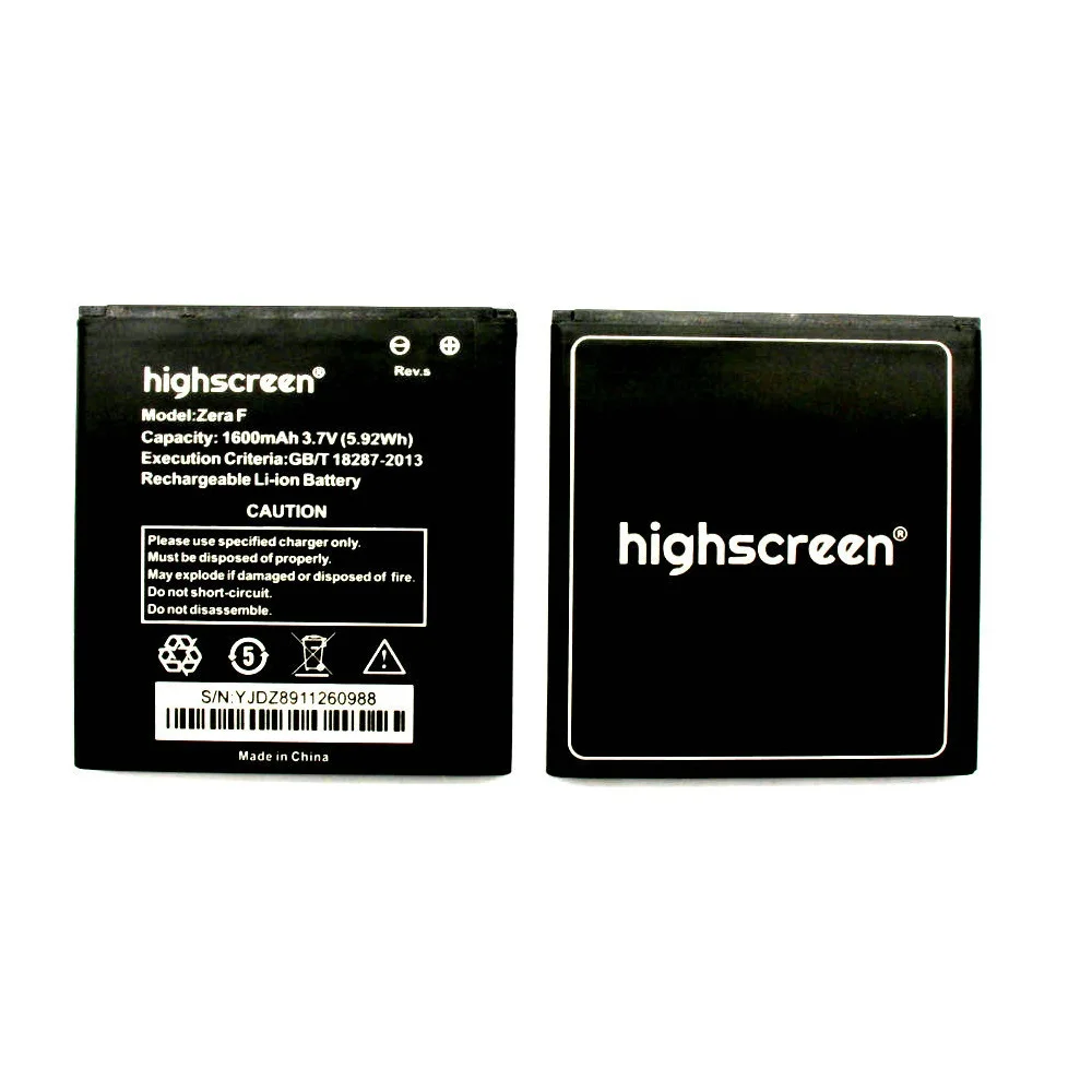 Новый 1600 мАч высокое качество Батарея для Highscreen Zera F rev.s телефона в наличии код