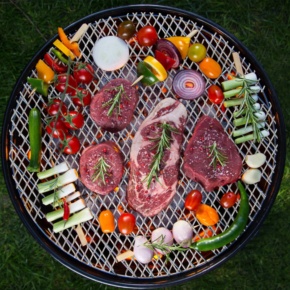 Burning Stove Net Barbecue Stainless Steel Cooking Grate BBQ Accessory (Silver) | Дом и сад