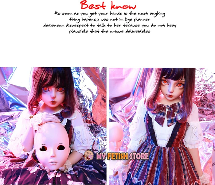 S10) HIDOLLS ручная работа женская девочка Смола половина головы Косплей Японская ролевая игра BJD кигуруми маска Трансвестит кукольная маска