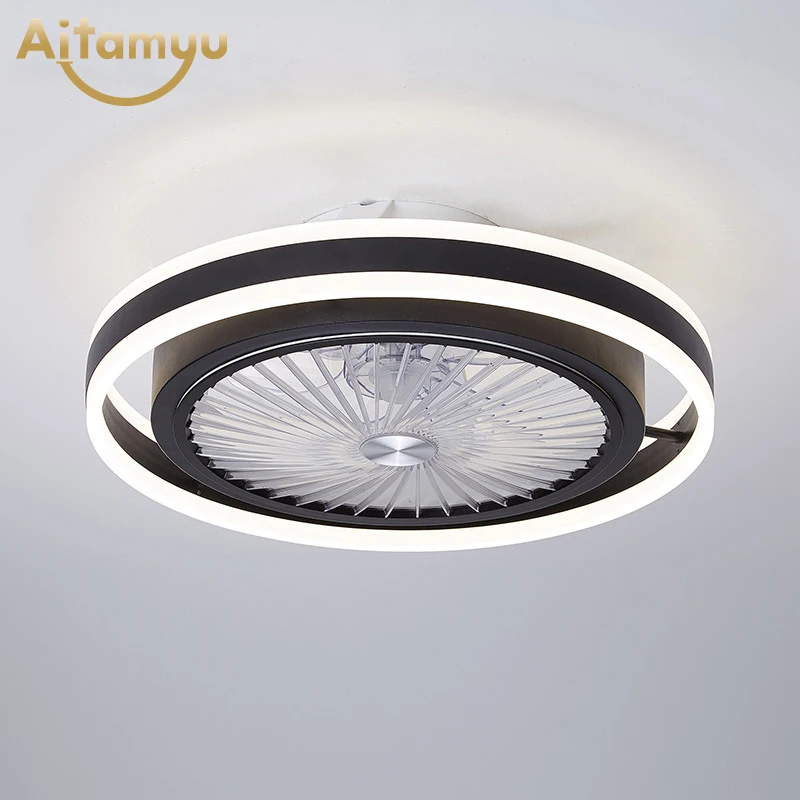 Современный 50 сантиметровый умный потолочный вентилятор с подсветкой и пультом