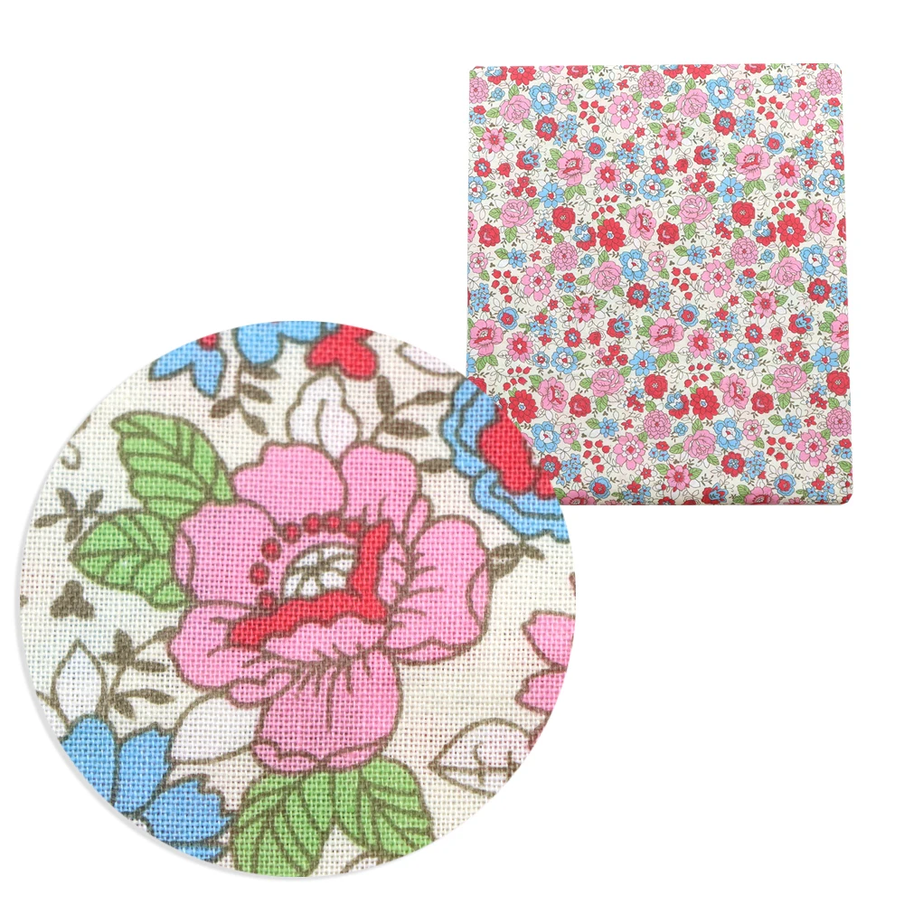 

50*140cm Flower Animal Printed 100% Cotton Fabric for Tissue Kids Home Textile for Sewing Doll Wedding Dress,1Yc10897