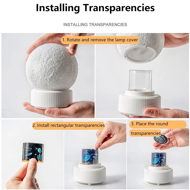 

LED Moon Projector Lamp for Children Bedroom Home Decor LED Night Light Rotating USB Bluetooth Music Projection Table Lamp Gifts