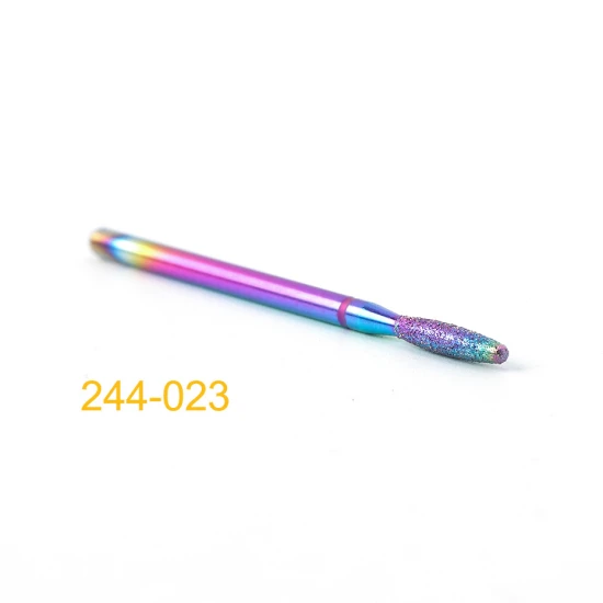 244-023 Diamond Cuticle Nail Drill Bits Milling Cutters Burr Files Manicure Pedicure Polish Removing Gel Electric Machine Tools TR1514-1 - Цвет: 244-023