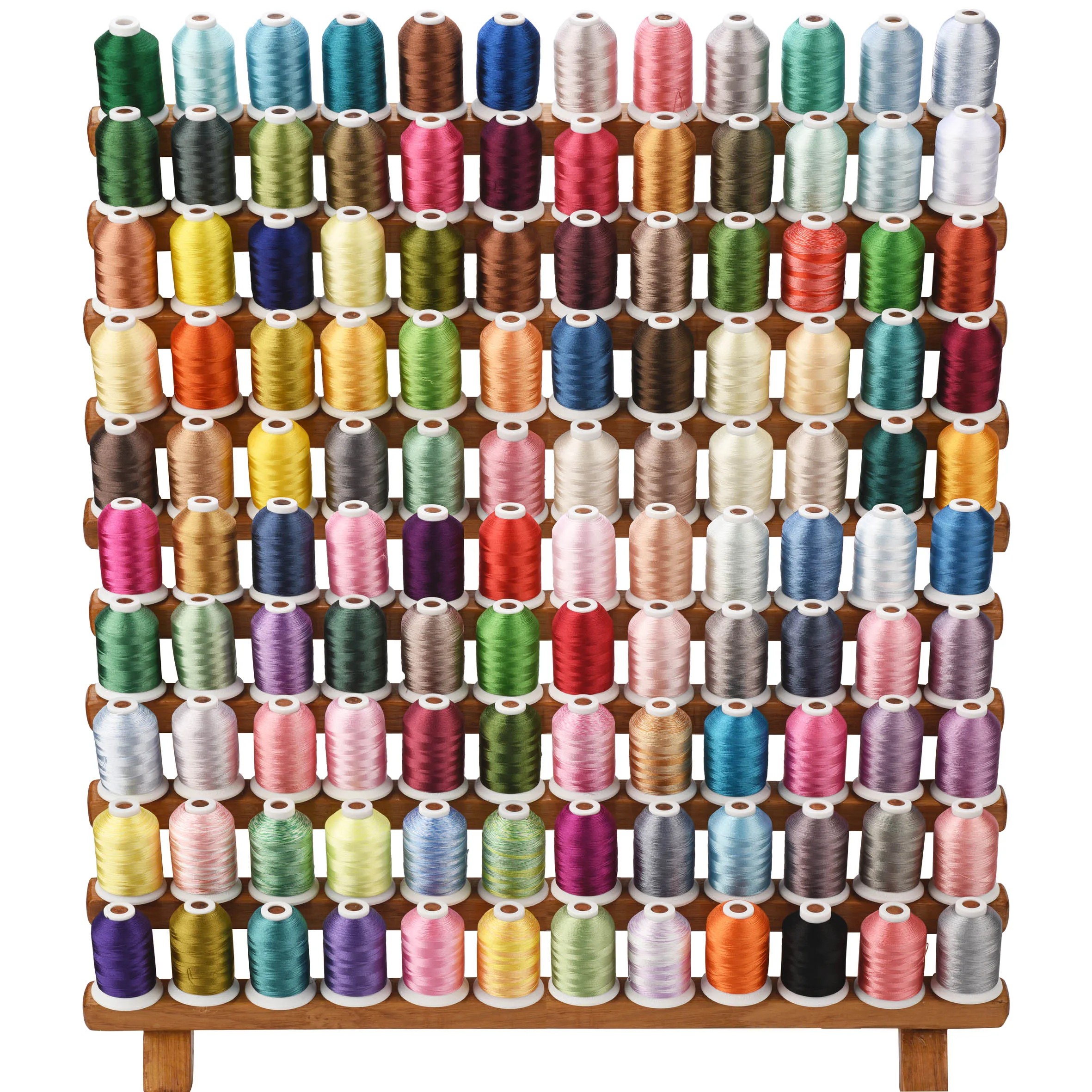 Simthread-hilo para m&aacute;quina de bordar, 120 colores surtidos, 100% poli&eacute;ster, 1000M/carrete, env&iacute;o gratis-0