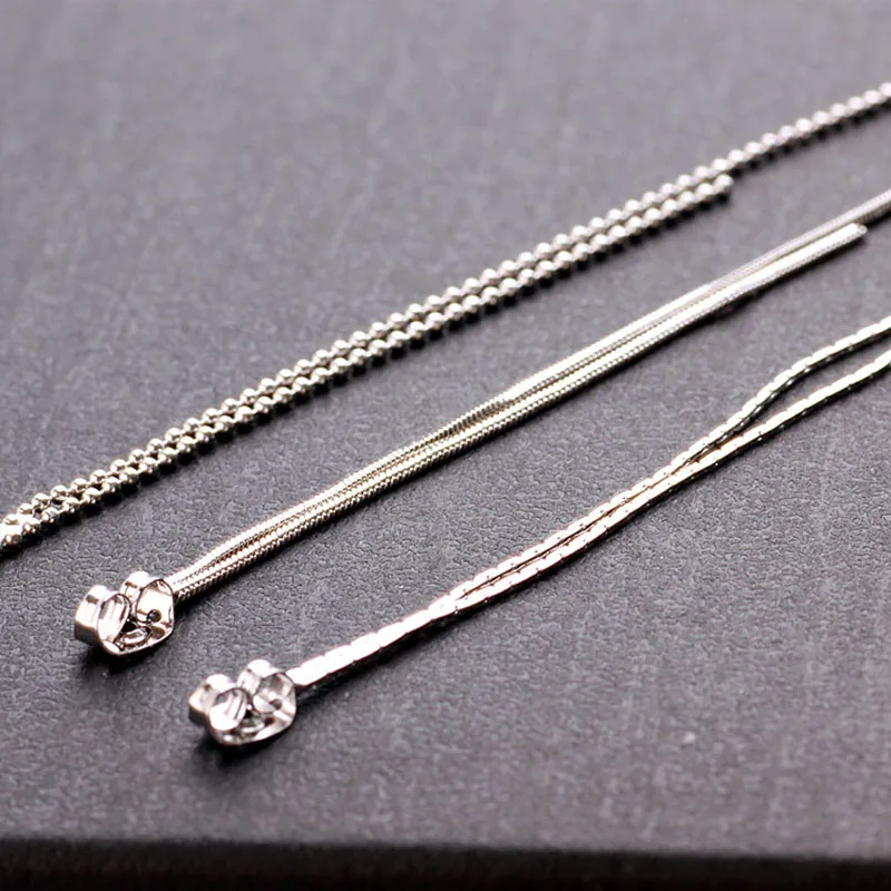 10p diy серьги, медная цепочка, пряжка-бабочка, простая металлическая тонкая цепочка, корейские серьги с кисточками для женщин, кулон, домашнее ювелирное изделие